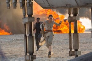 Star Wars: The Force AwakensL to R: Finn (John Boyega) and Rey (Daisy Ridley) Ph: David James©Lucasfilm 2015