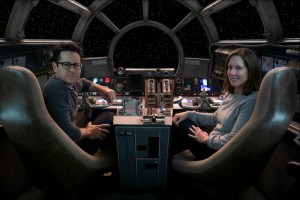 Star Wars: The Force AwakensL to R: Director/Producer/Screenwriter J.J. Abrams and Producer Kathleen KennedyPh: David James©Lucasfilm 2015
