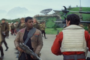 Star Wars: The Force AwakensL to R: Finn (John Boyega) and Poe Dameron (Oscar Isaac)Ph: Film Frame© 2014 Lucasfilm Ltd. & TM. All Right Reserved..