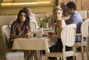 Audrey (Mila Kunis, left) and Morgan (Kate McKinnon, right) in THE SPY WHO DUMPED ME.  Photo Credit: Hopper Stone